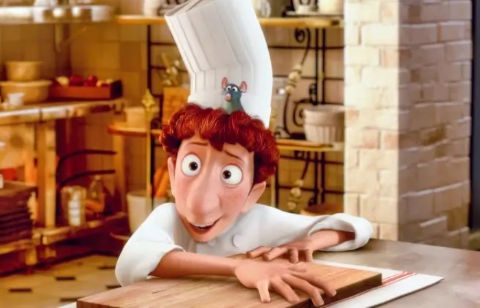 Alfredo Linguini from Ratatouille (curly hair costume ideas)